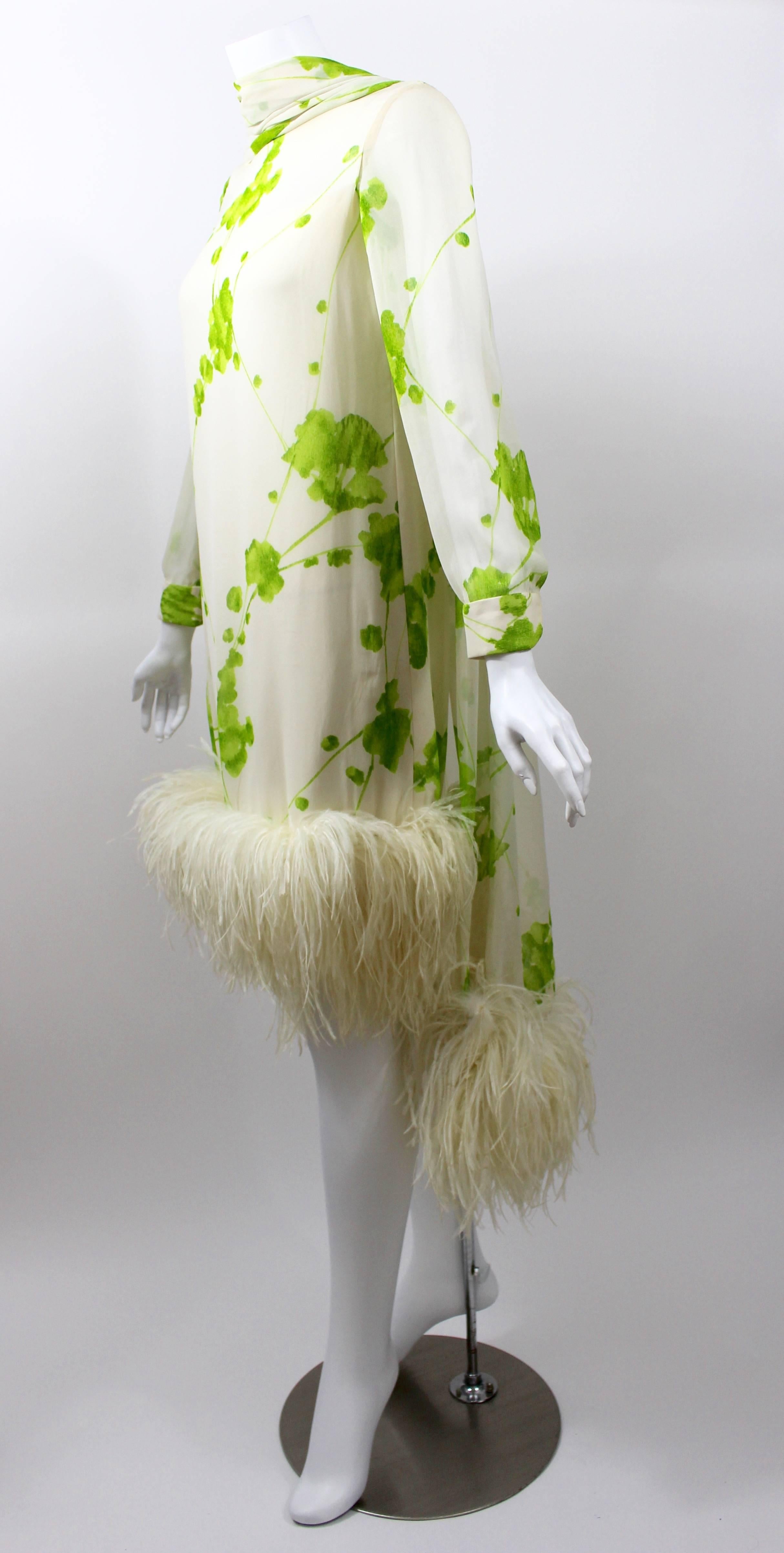60s feather dress