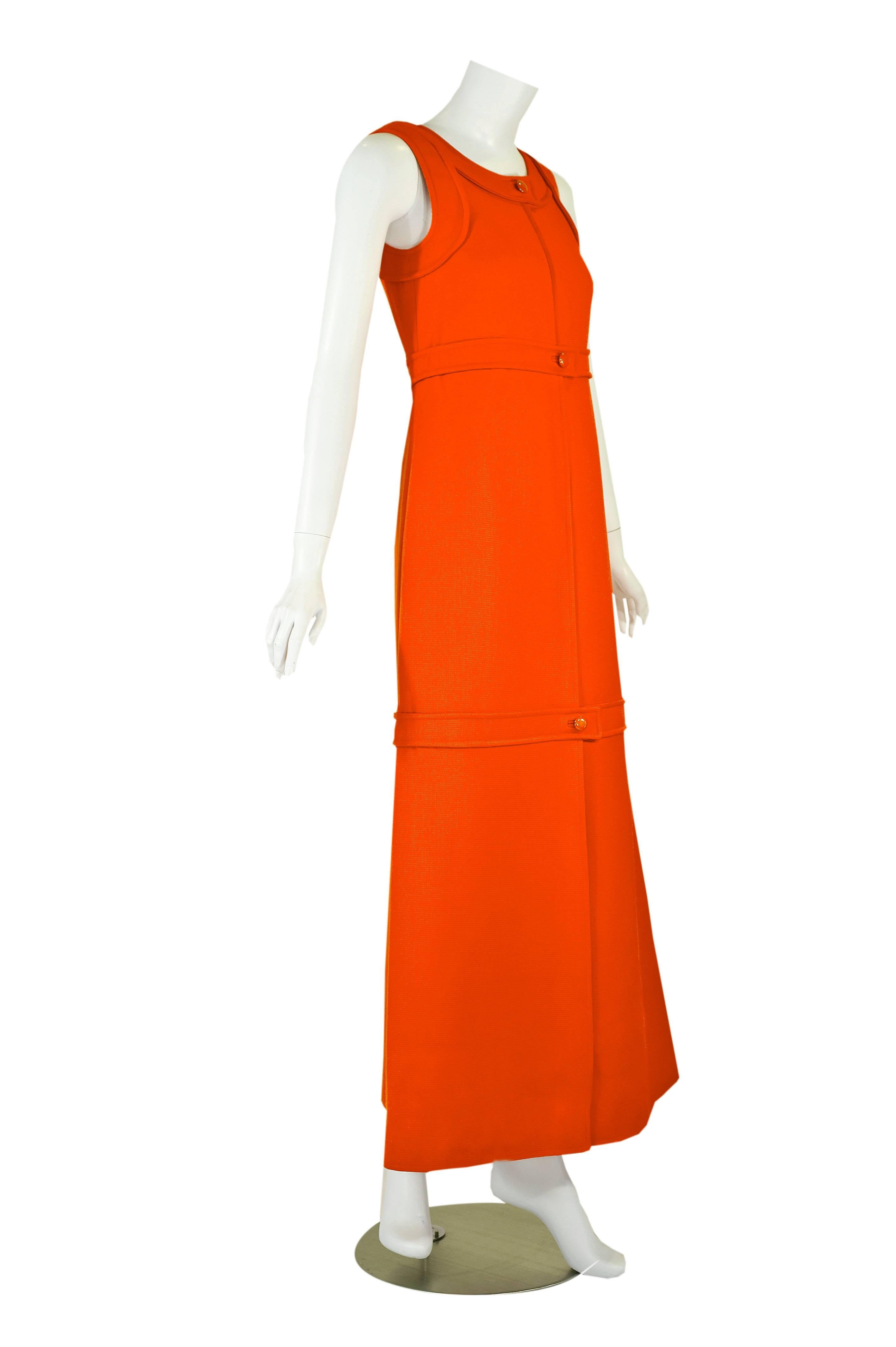 orange a line dress