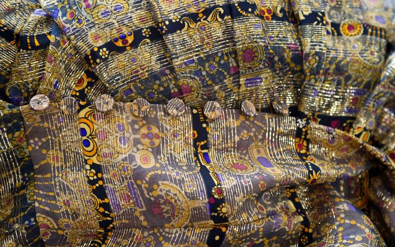 1970s Silk Twill Print Bergdorf Gown main image 1