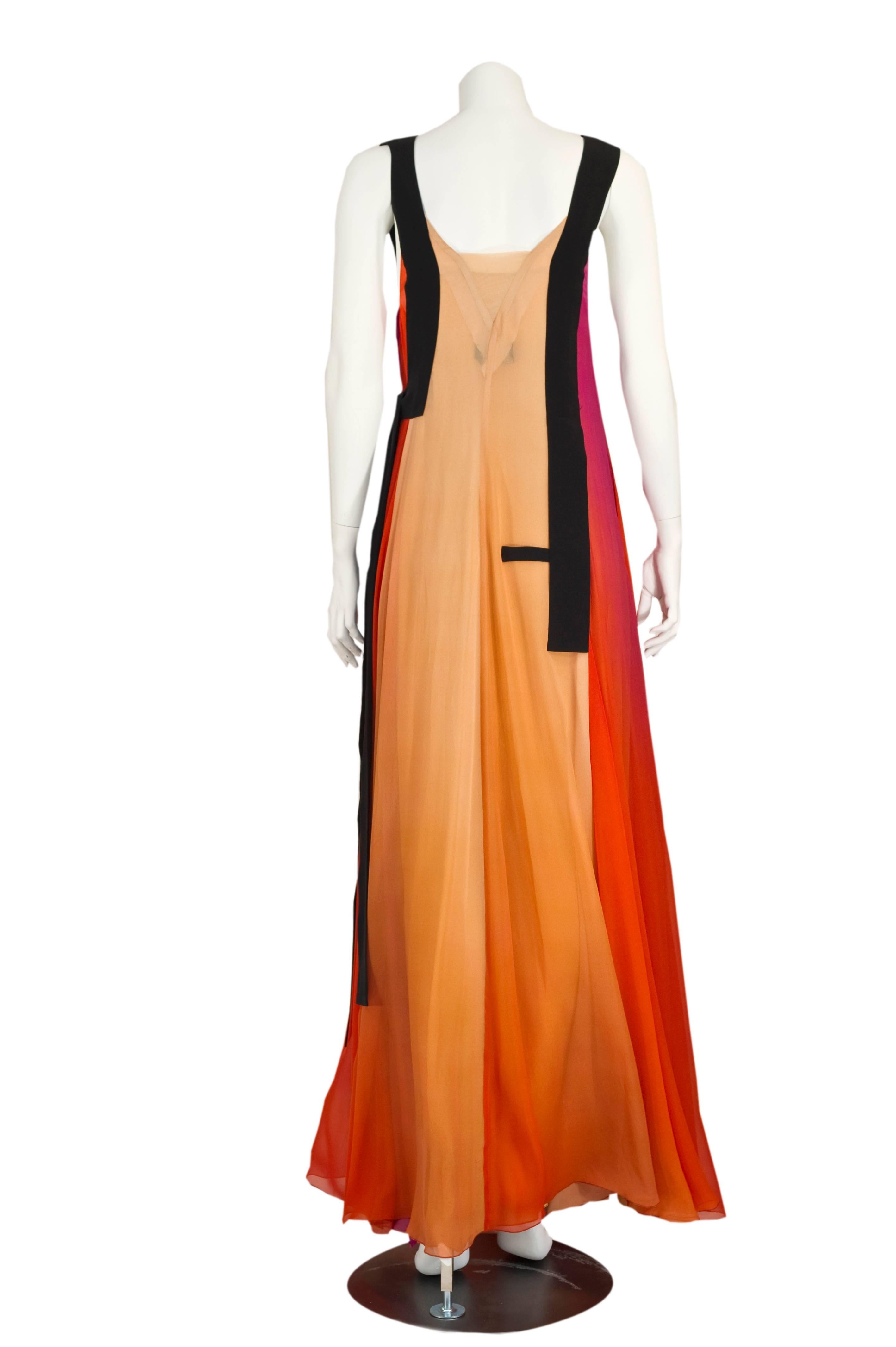  Sonia Rykiel Spring 2012 Runway Silk Chiffon Gown  In Excellent Condition In Boca Raton, FL