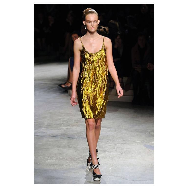 knee length dresses for ladies Prada Silver and Gold Sequin Dress
