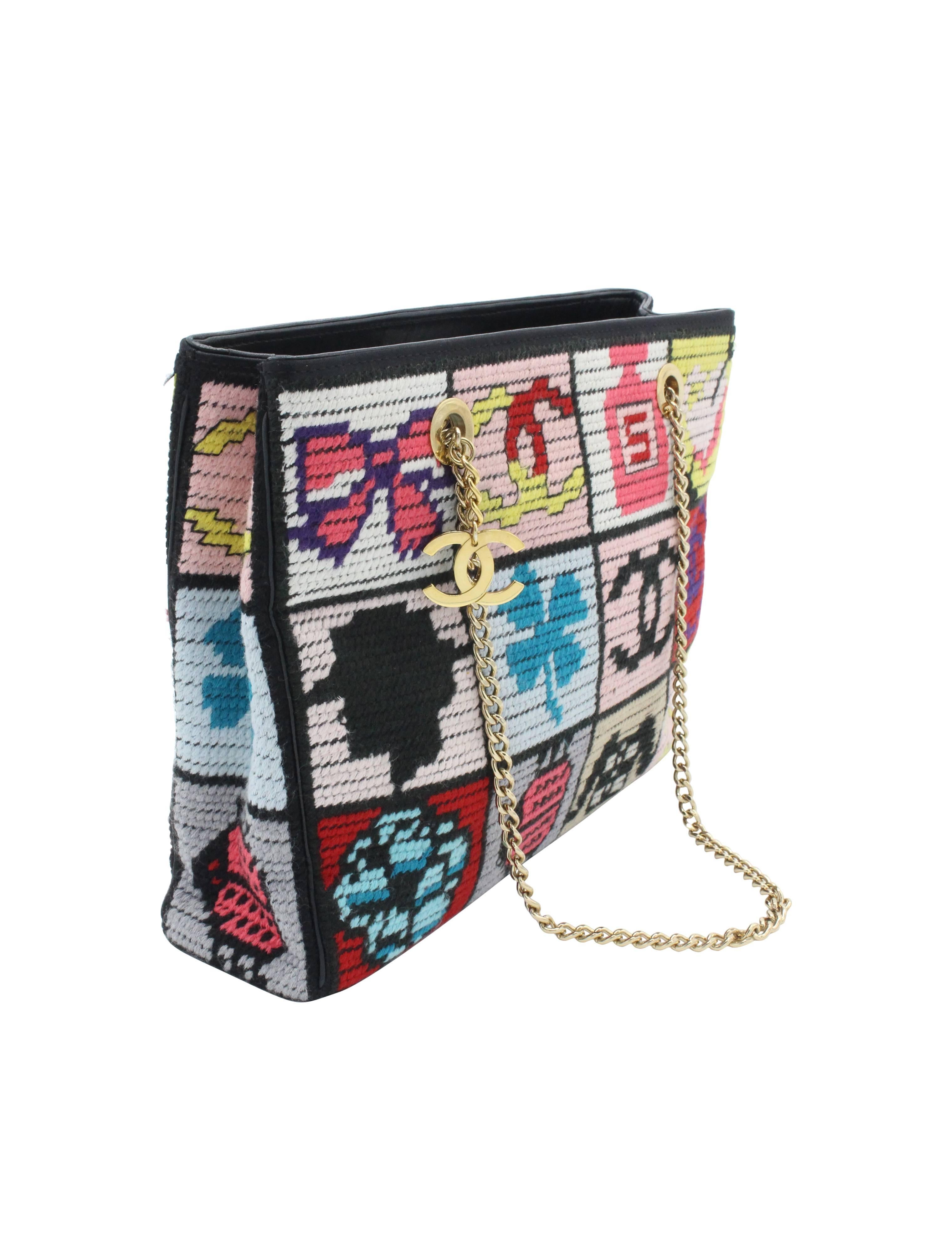 chanel needlepoint bag
