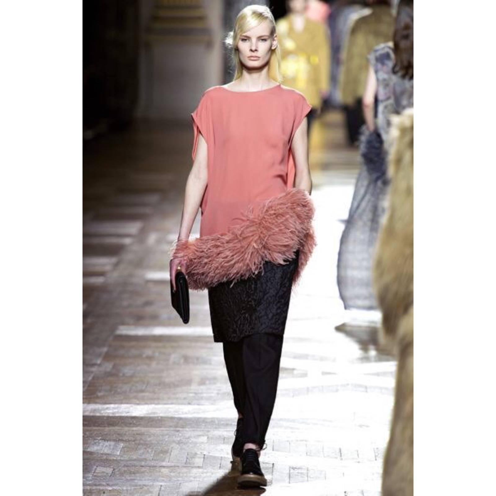 dries van noten feather dress