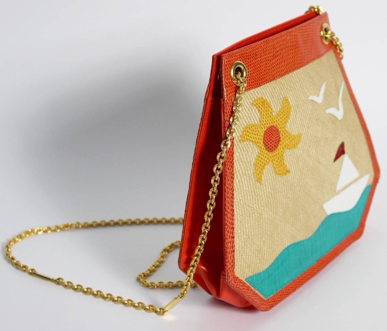 Very Rare Limited Edition Vintage Bottega Gold Chain Purse 4 of