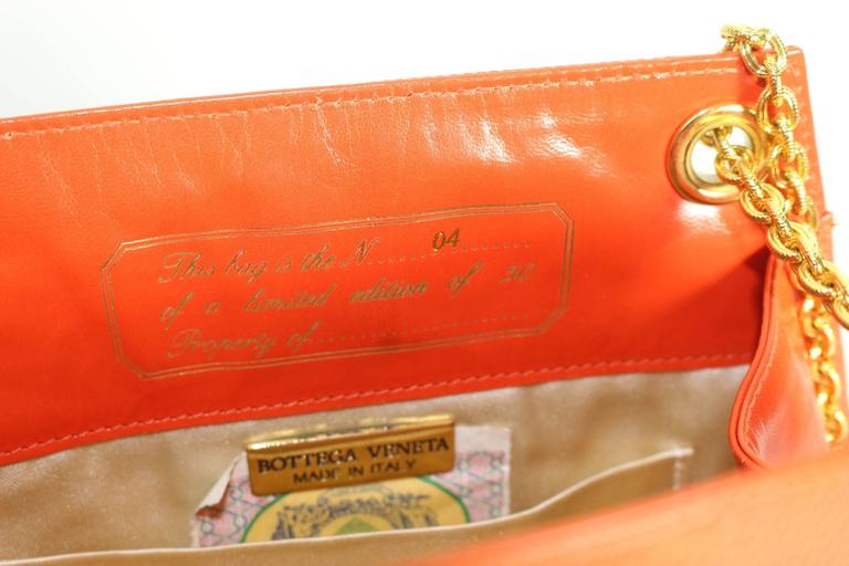 Very Rare Limited Edition Vintage Bottega Gold Chain Purse 4 of