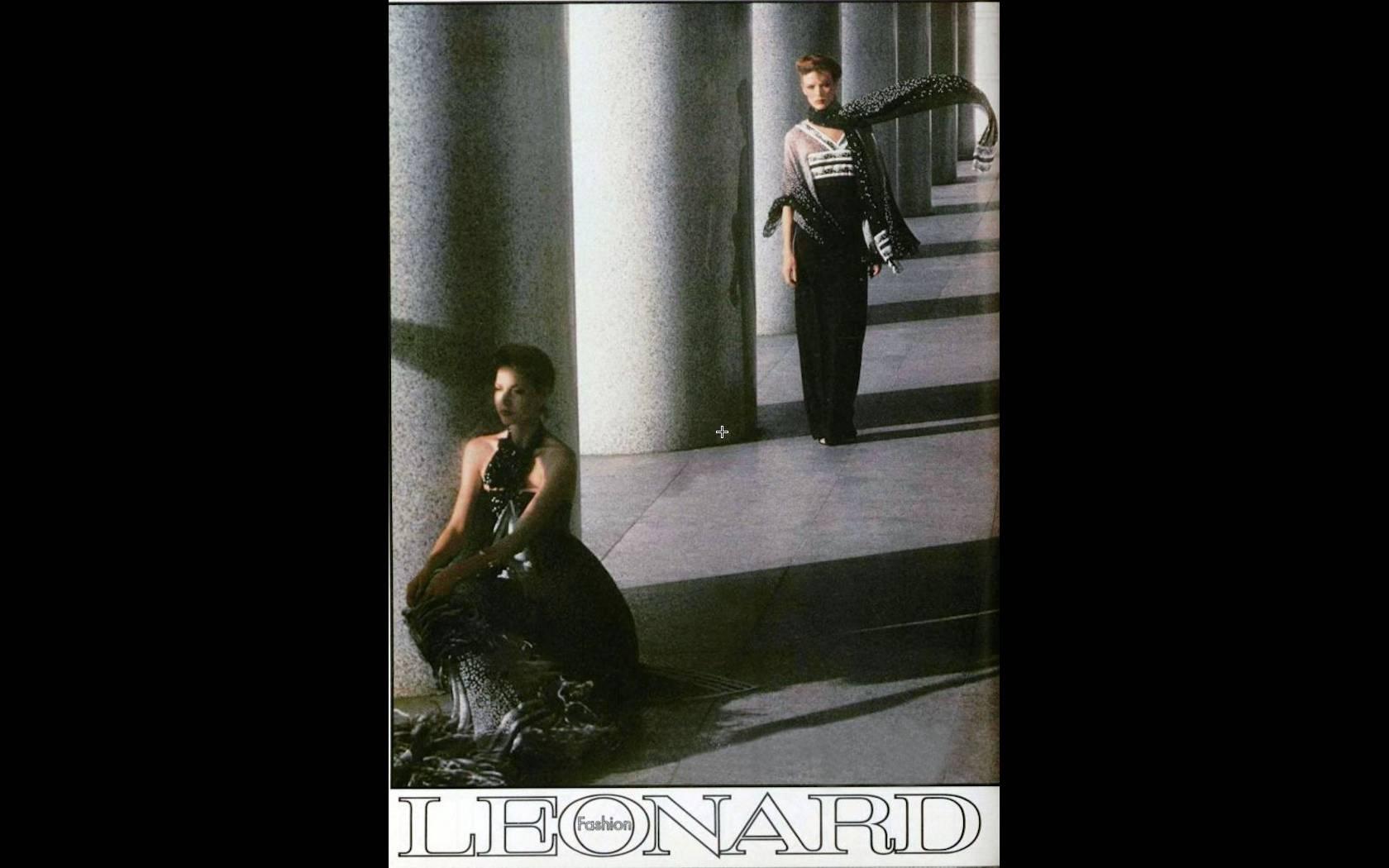Nero 1970 Leonard of Paris Seta Chiffon Angel Manica Caftano Maxi Vestito Documentato in vendita
