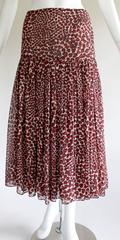 S/S 2000 Iconic Prada Heart Print Silk Skirt Rare and Collectable
