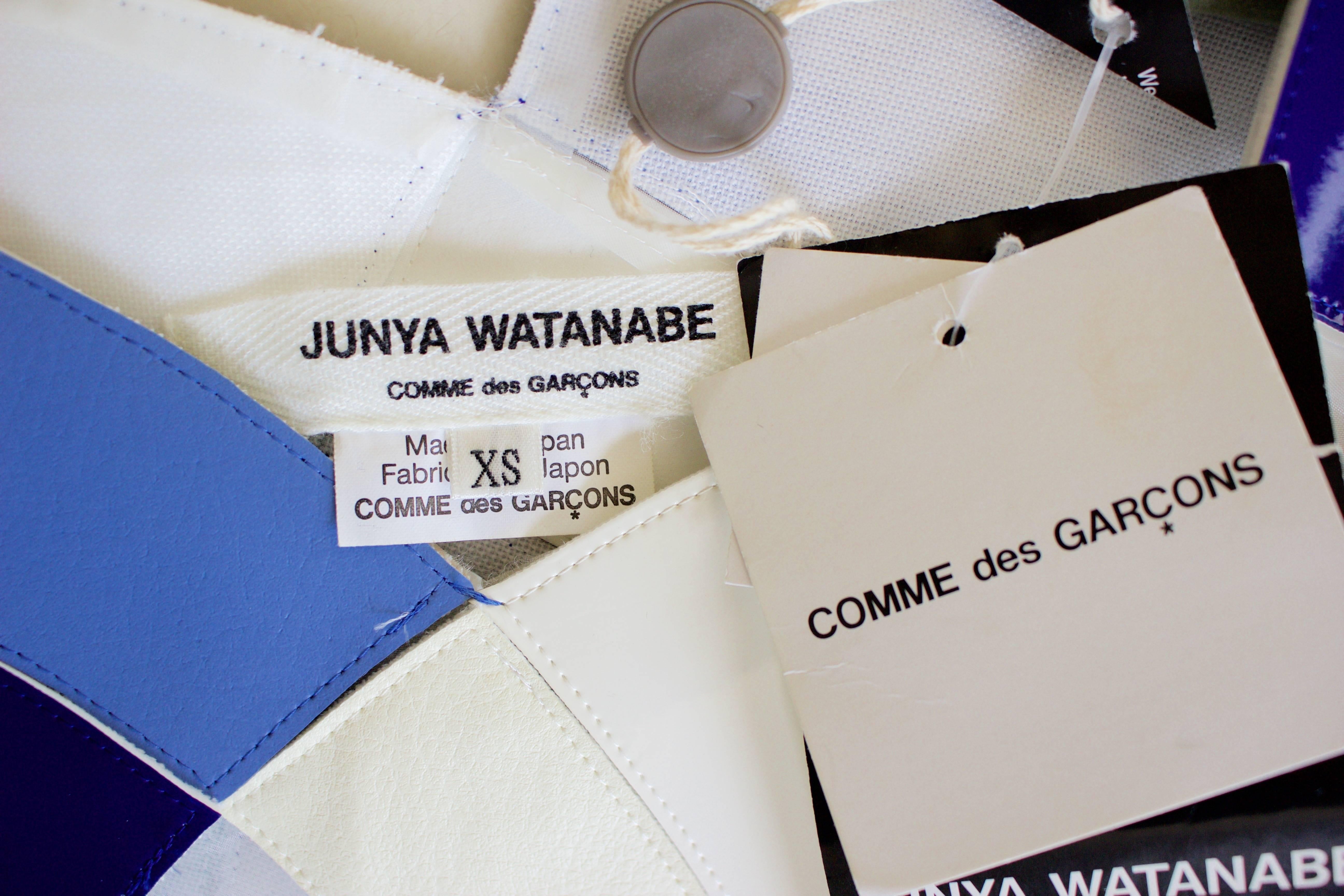 Junya Watanabe Comme des Garçons Runway Blue White Circles Illusion Top, 2015 3