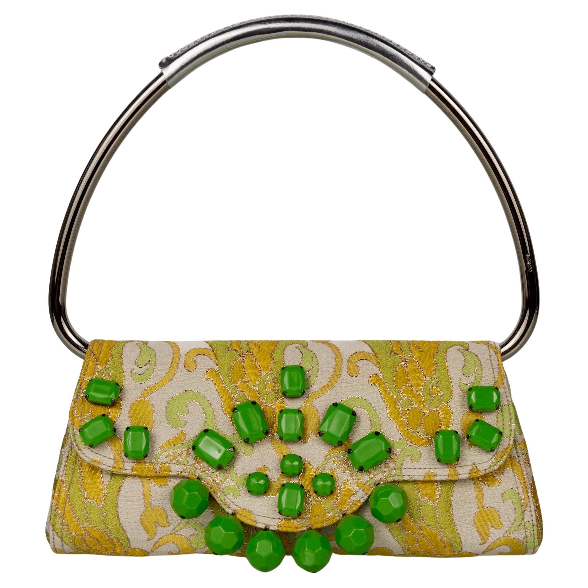 Prada Frühjahr 2003 Jeweled Brocade Bag - ikonisches Stück der Jahrtausendwende Runway im Angebot