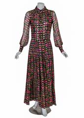 1970s Chanel Haute Couture Vintage Silk Chiffon Dress no 4550