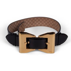 Gucci Fall/Winter 2007 Runway & Campaign Black Patent Gold Buckle Belt