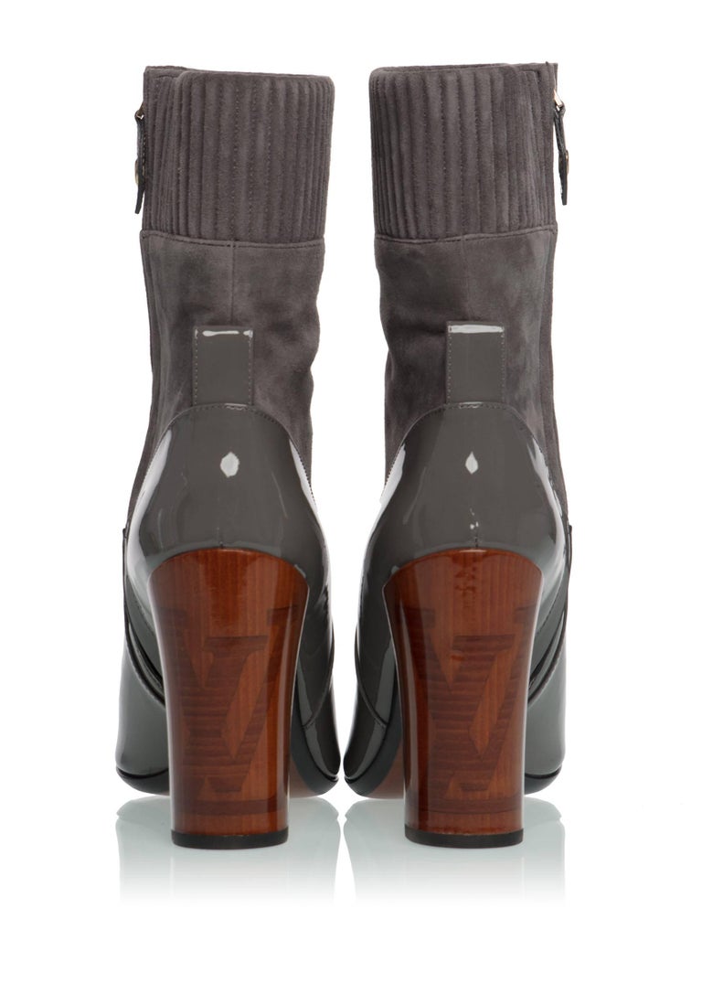 louis vuitton patent boots