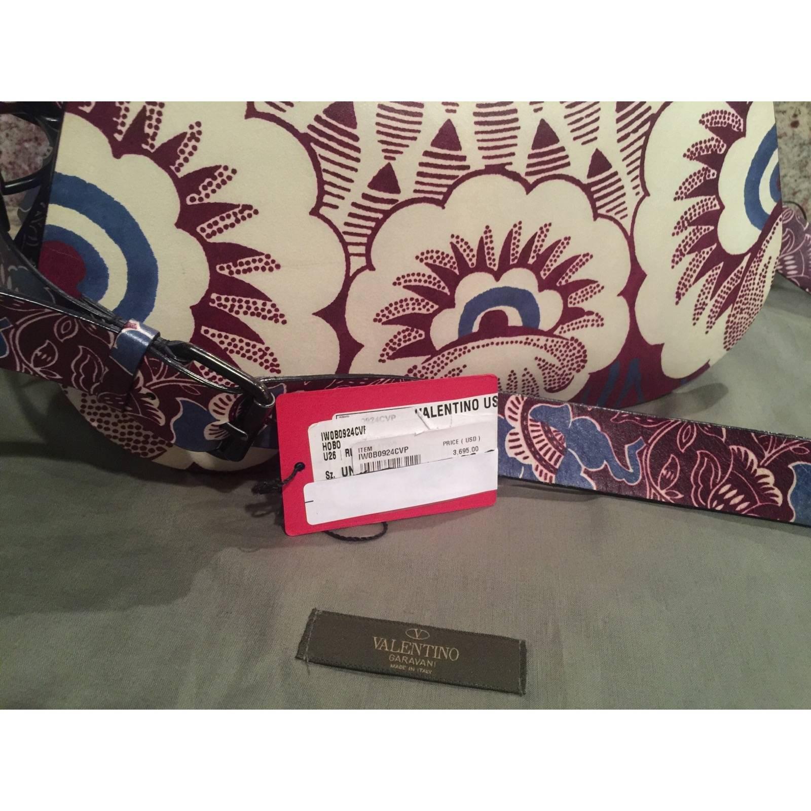 Valentino Spring  Runway Mixed Floral Print Leather Shoulder Bag, 2015  1