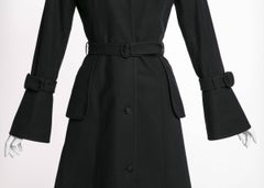 Martin Grant Classic Black  Belted Trench Coat