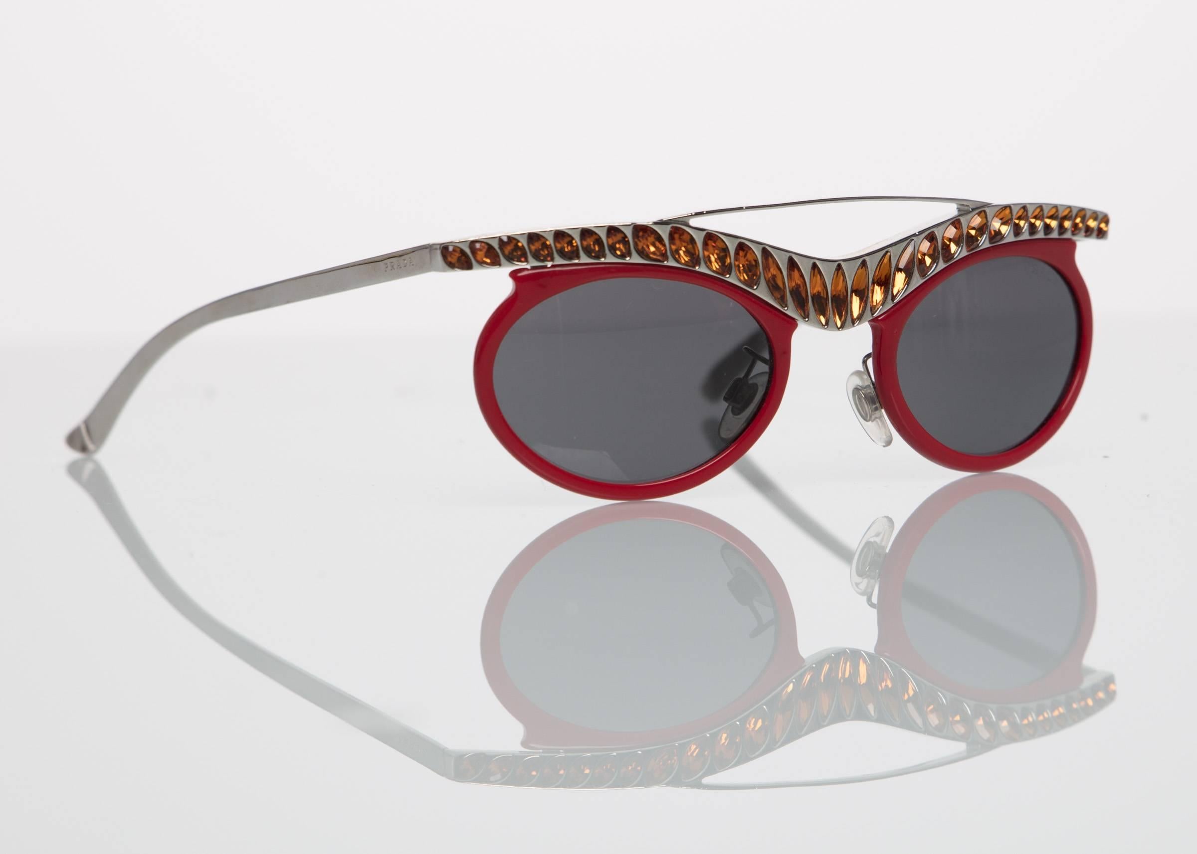 prada rhinestone sunglasses