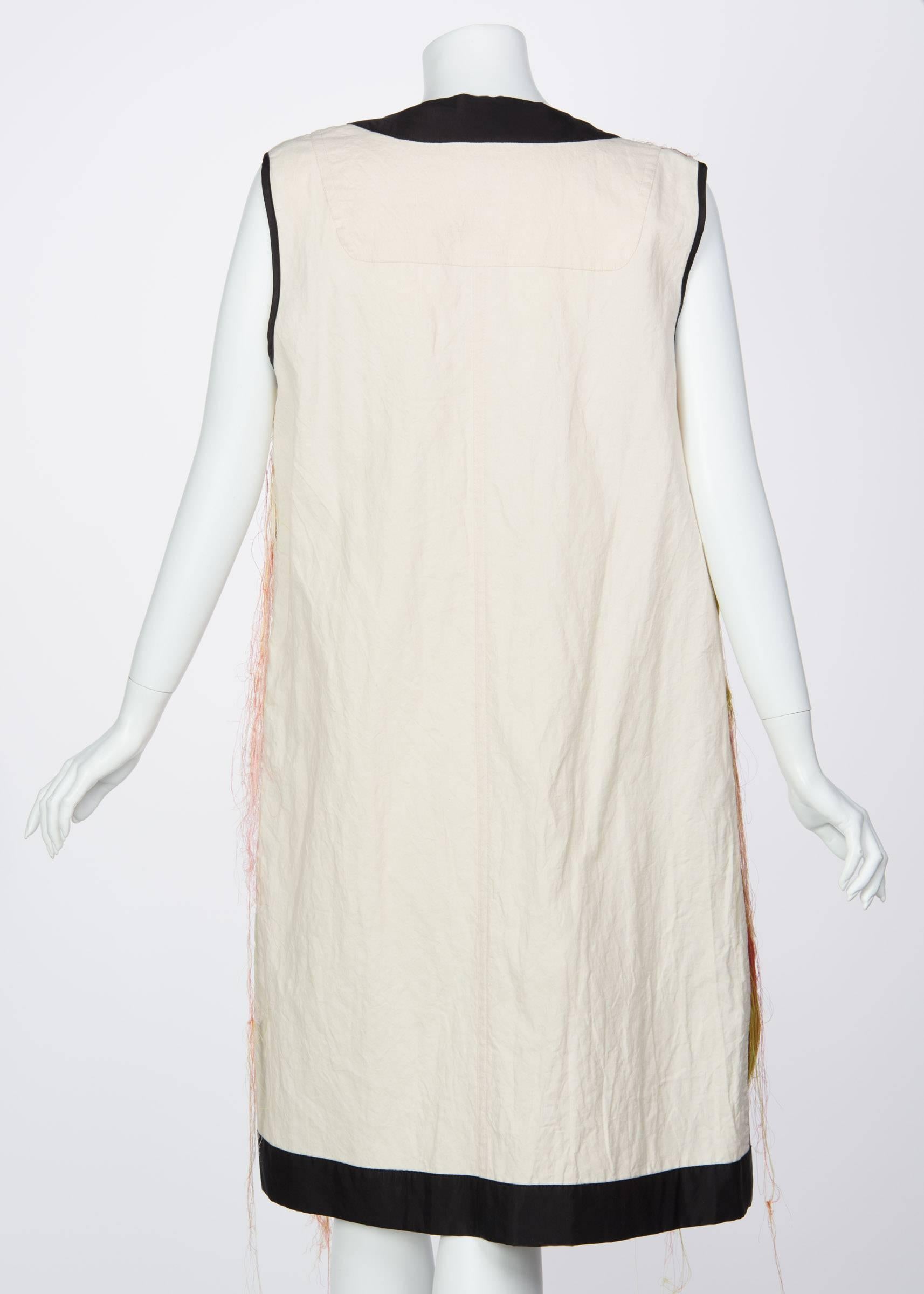 Dries Van Noten Spring Runway Look 30 Silk Thread Floral Brocade Vest, 2014  For Sale 2