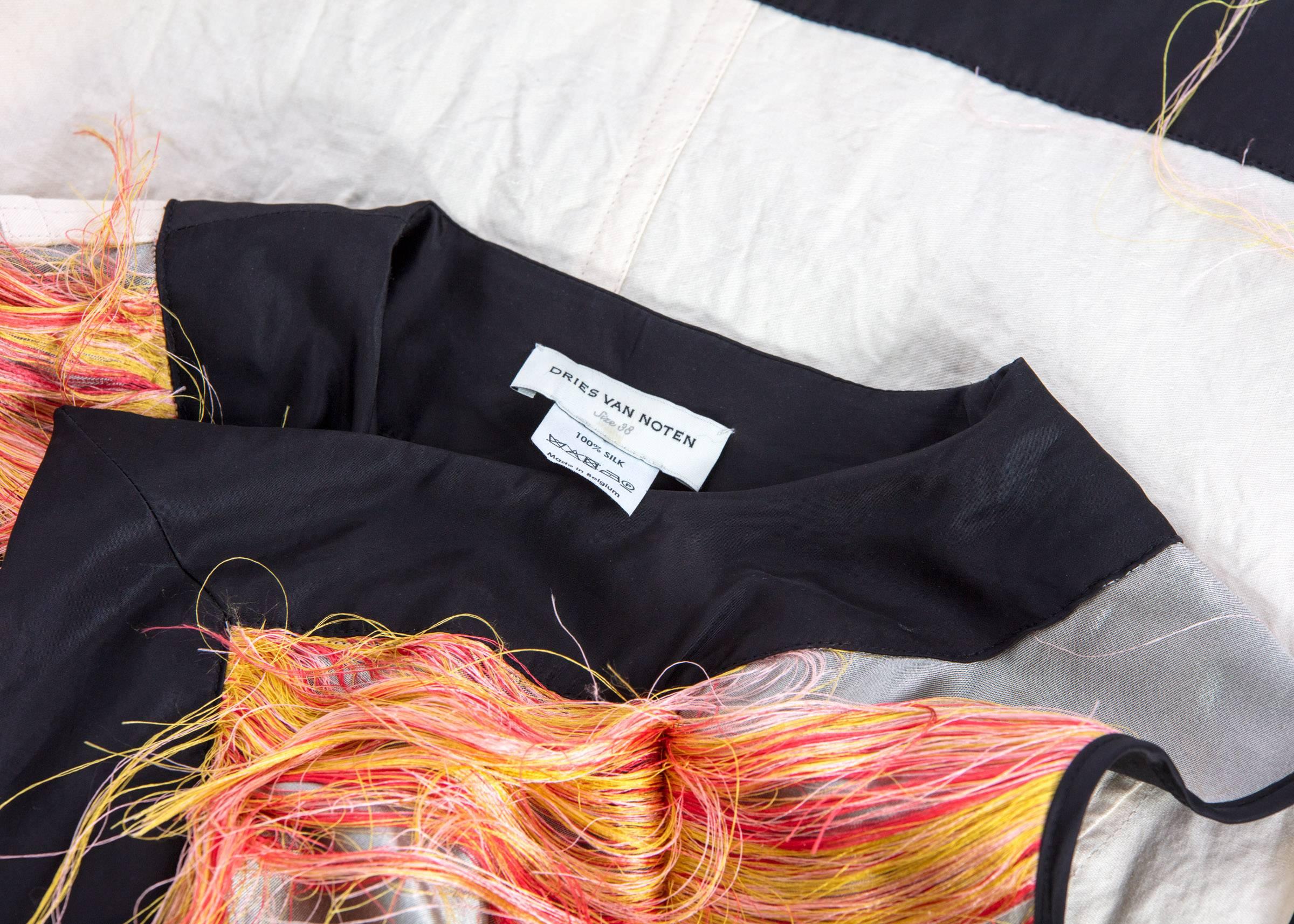 Dries Van Noten Spring Runway Look 30 Silk Thread Floral Brocade Vest, 2014  For Sale 3