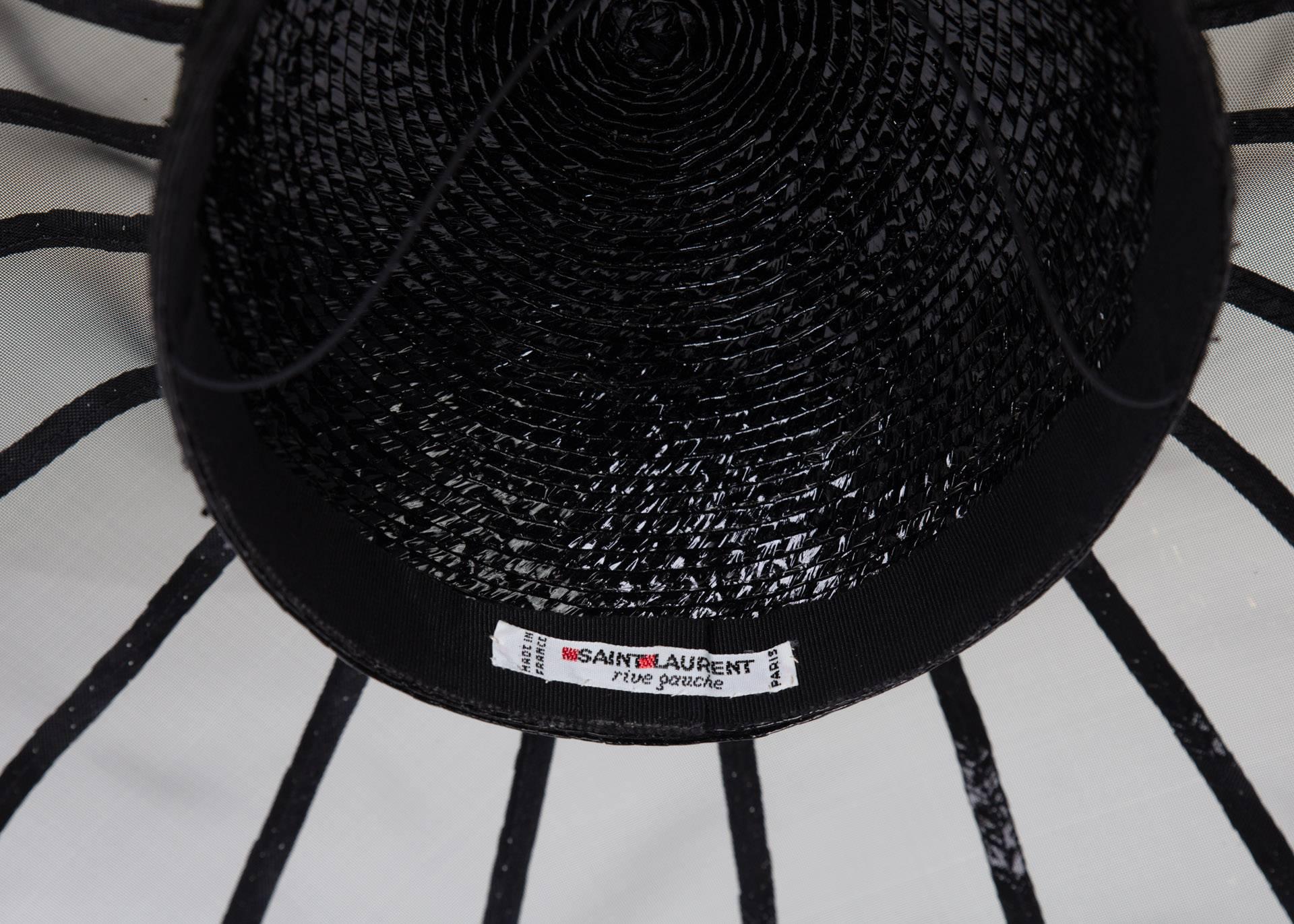  Yves Saint Laurent YSL Couture Collectors Black Hat, 1980s  6