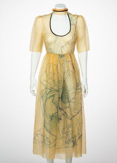 Prada James Jean Fairy Runway Yellow Silk Dress, 2008