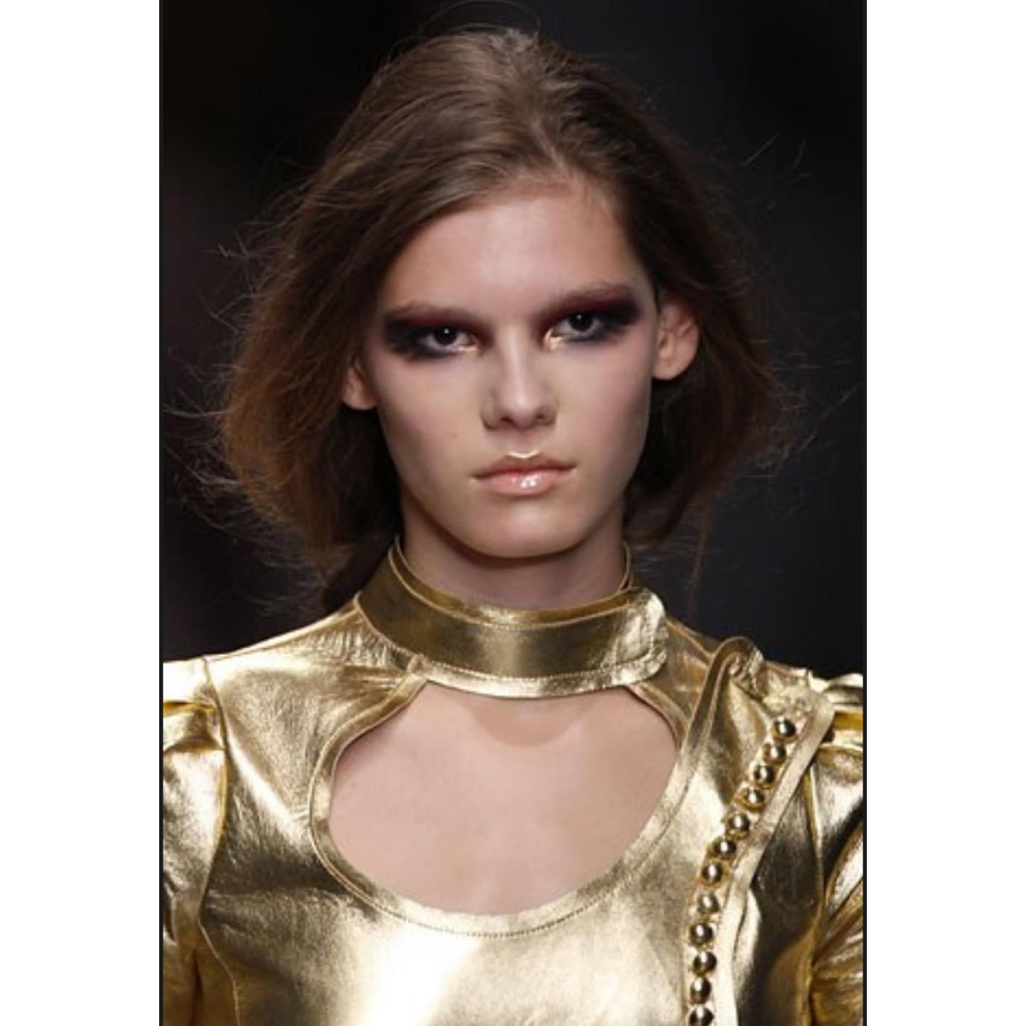 Prada Fairy Runway Gold Leather Dress, 2008  4