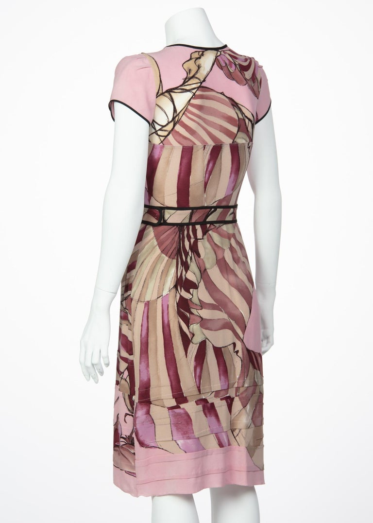 Prada Fairy Collection Pink Print Silk Dress, 2008