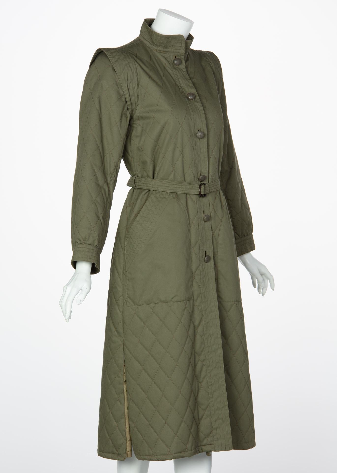 Yves Saint Laurent Russian Collection Quilted Trench Coat YSL 1976  3
