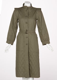 Yves Saint Laurent Russian Collection Quilted Trench Coat YSL 1976