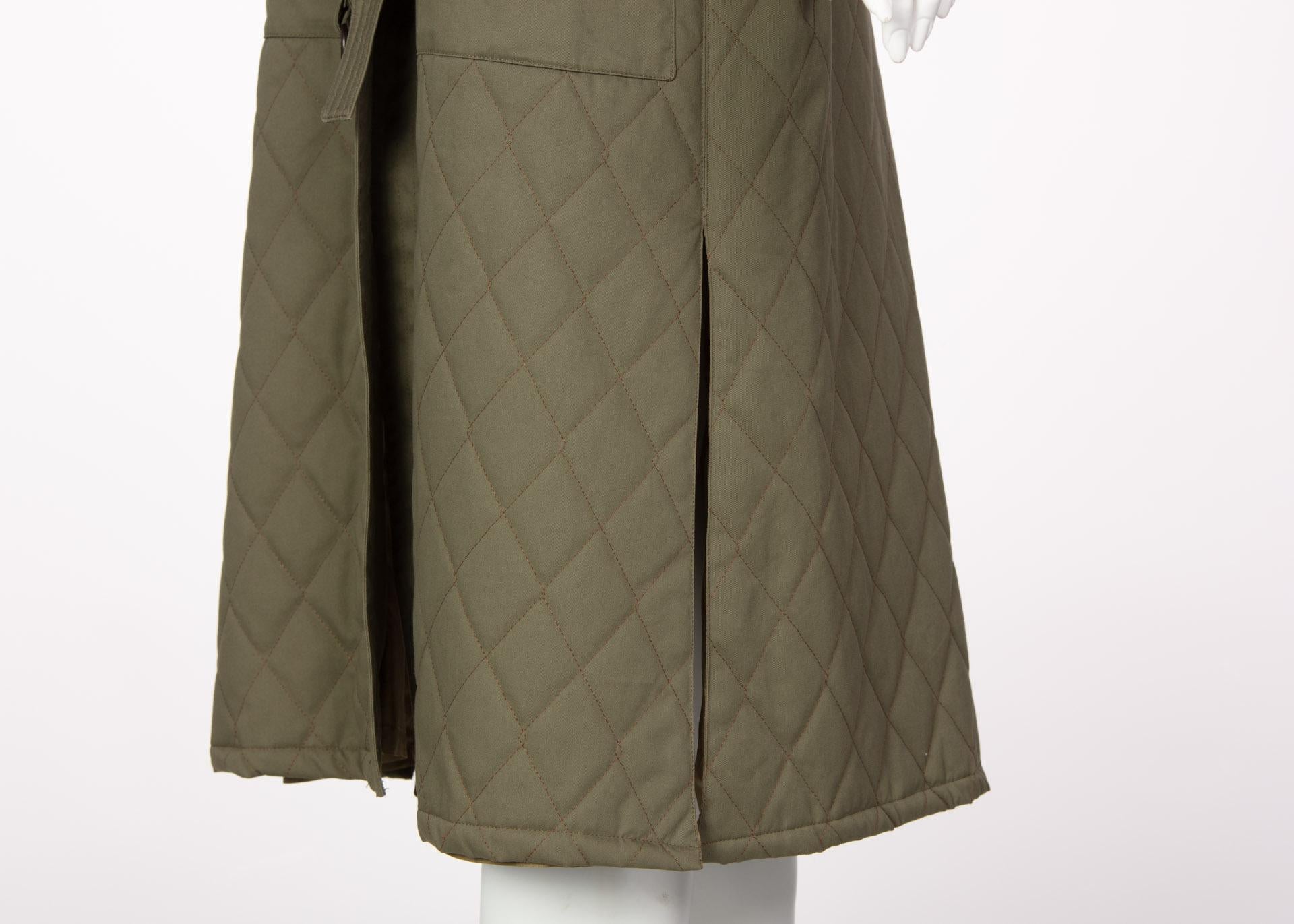 Yves Saint Laurent Russian Collection Quilted Trench Coat YSL 1976  4