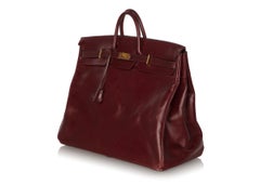Hermes Bonwit Teller Vintage Burgundy Travel Birkin Bag, 1970s