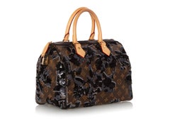 Louis Vuitton Limited Edition Fleur de Jais Monogram Speedy 30 Bag