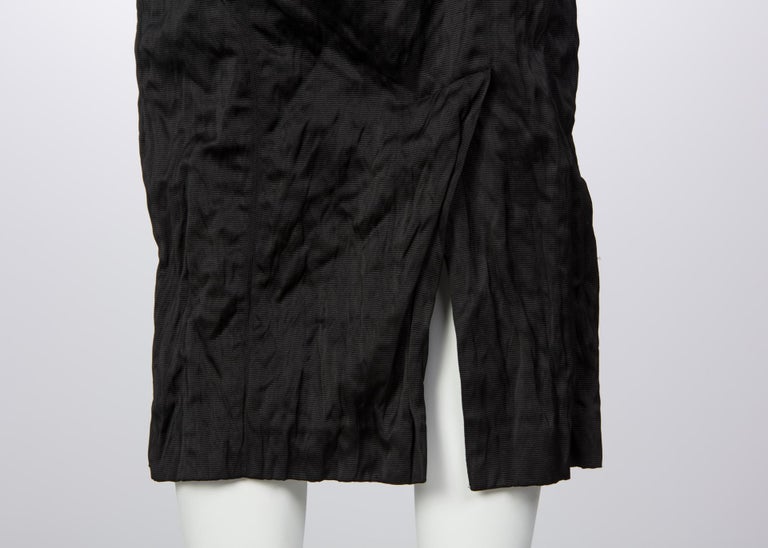 2009 Prada Runway Black Bustier Shawl Collar Cut-Out Back Dress at ...