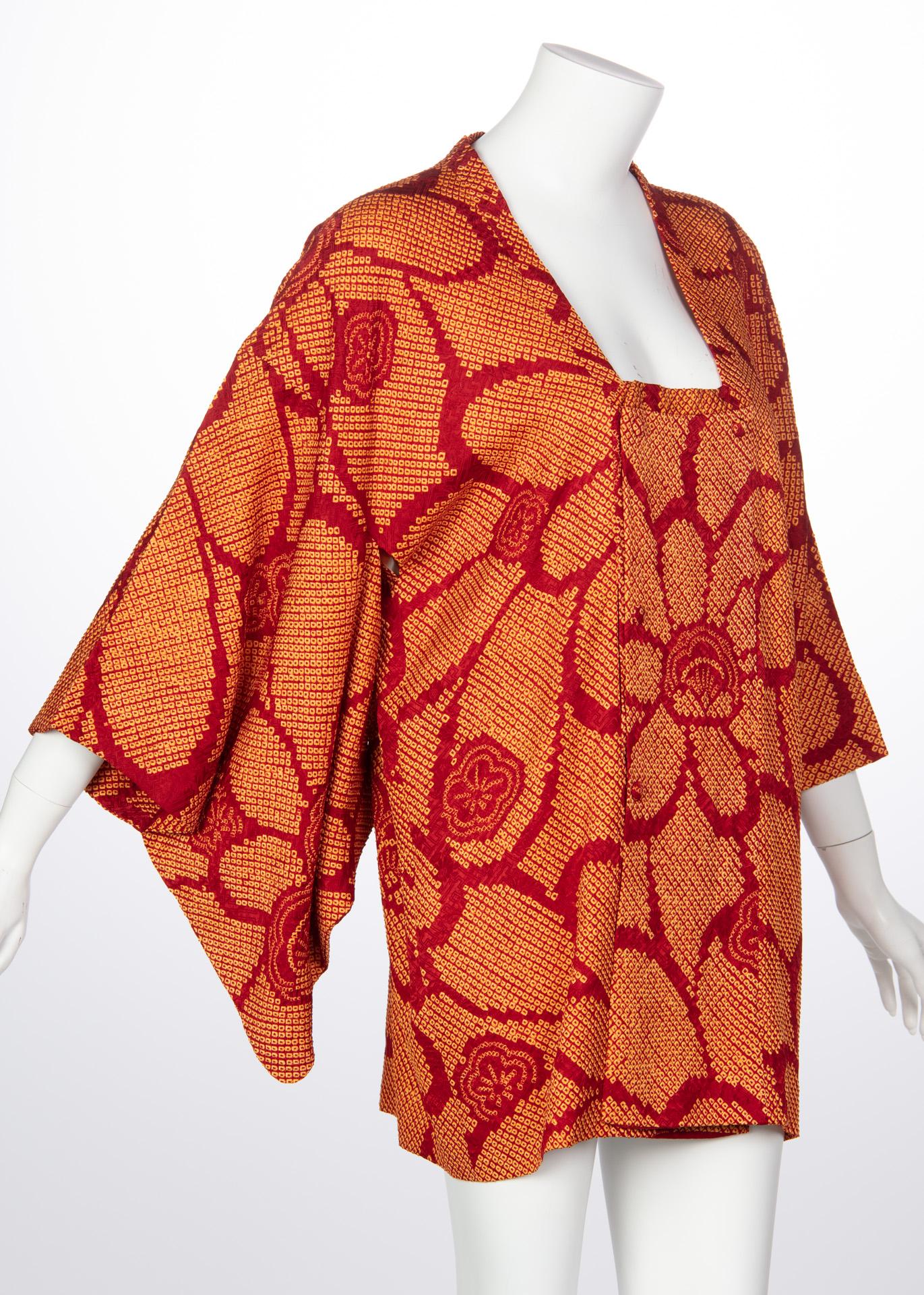 orange japanese kimono