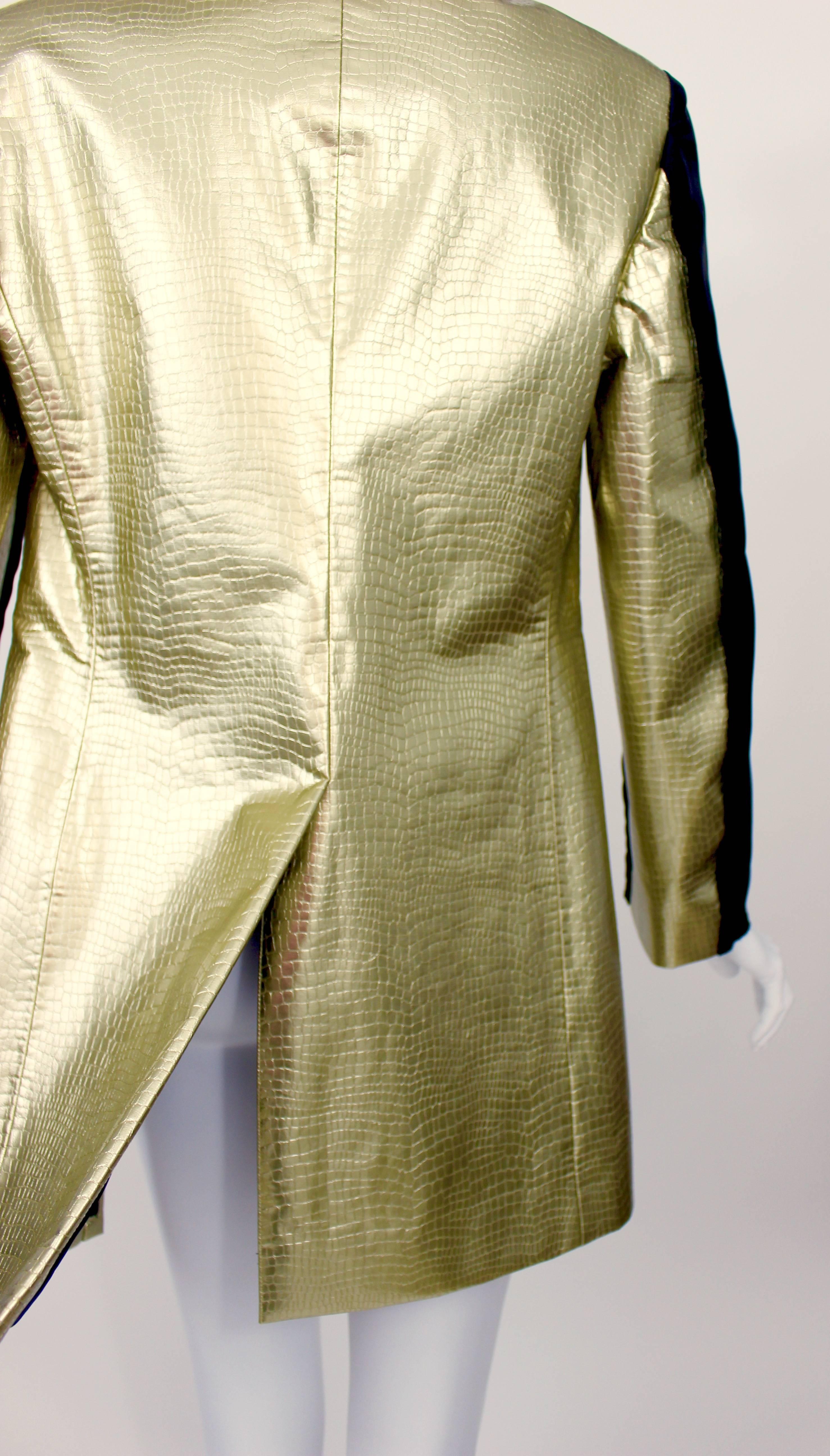 gold cape blazer