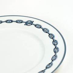Hermes Chaine d'Ancre Blue - Grandes assiettes plates:: lot de six