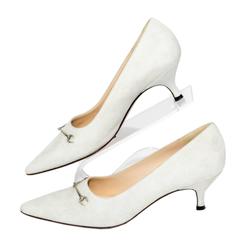Gucci Ivory Suede Kitten Low Heels