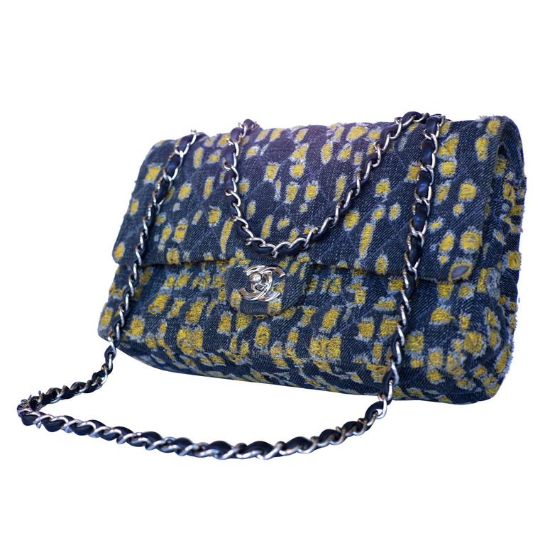 Chanel Distressed Denim Classic Flap Bag at 1stDibs chanel denim classic flap, chanel