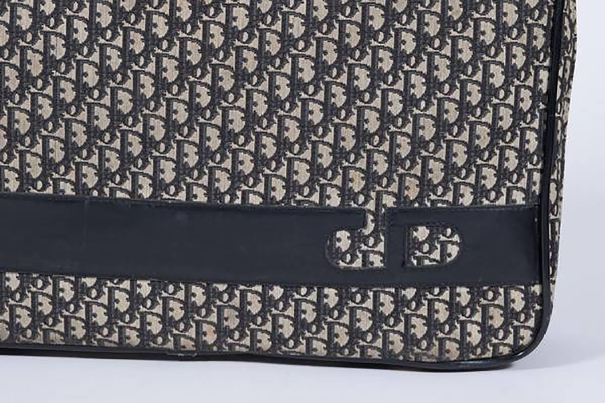 Black Christian Dior Suitcase with 1970's Logo