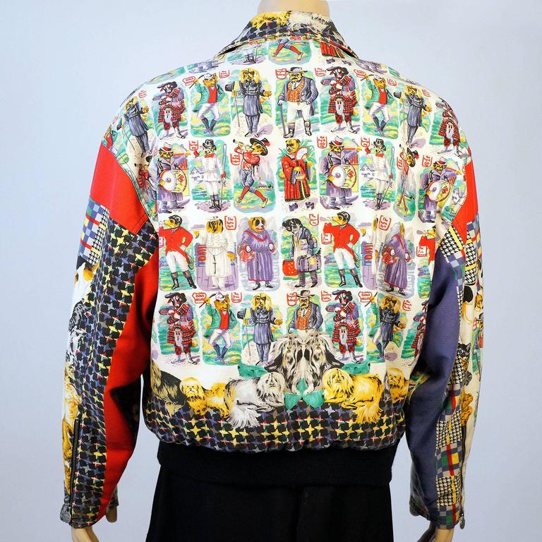 Rare Versus (Versace) Dog Print Jacket For Sale at 1stDibs versace