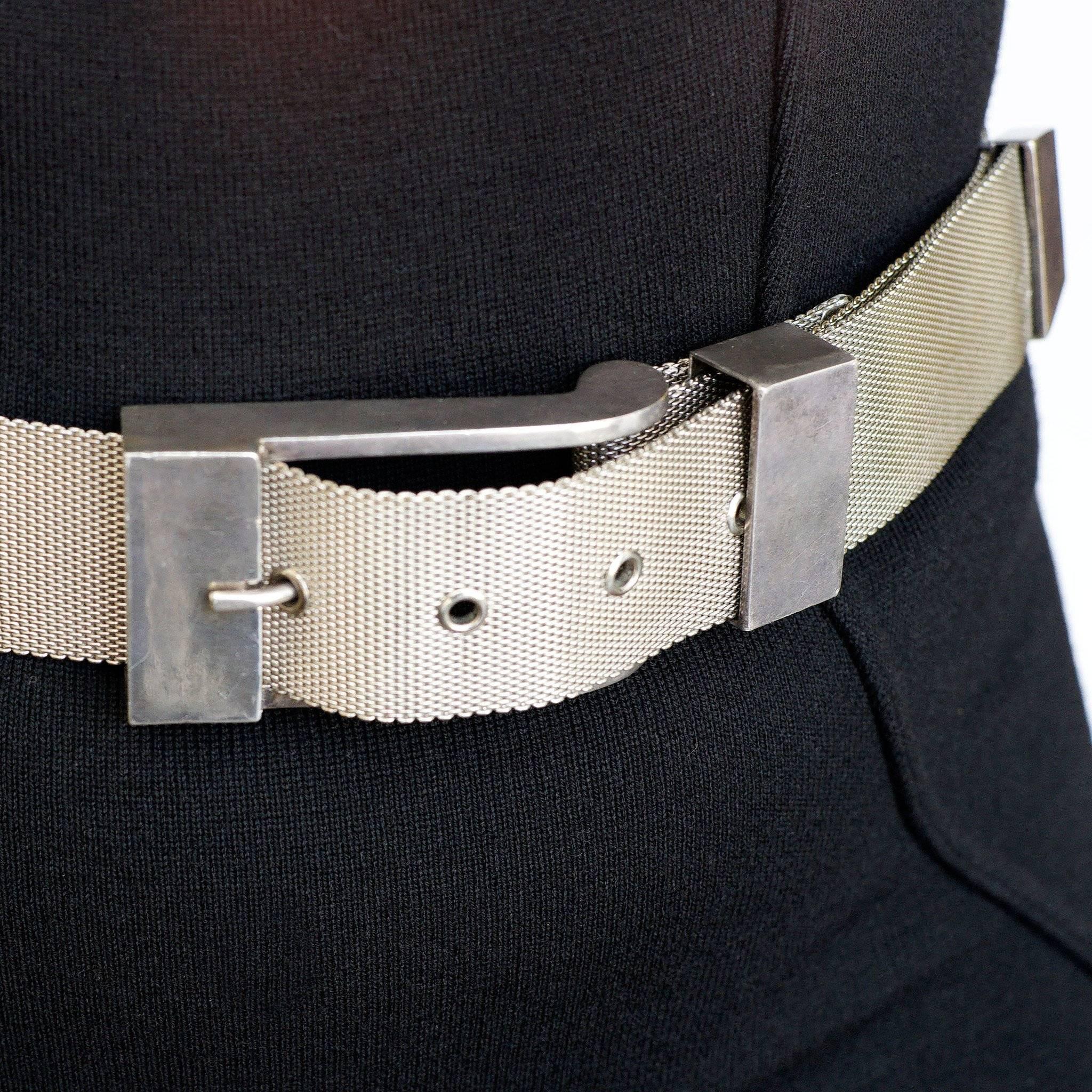 Pat Areias thick Mesh belt with sterling silver buckled hardware.


Hallmark- 