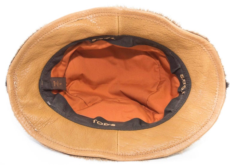 Tod's Large Goat Fur Bucket Hat For Sale at 1stdibs