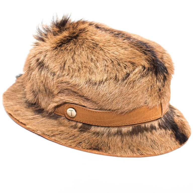 Tod's Large Goat Fur Bucket Hat For Sale at 1stdibs