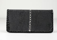 Hand Crafted Black Stingray Leather Artisan Wallet