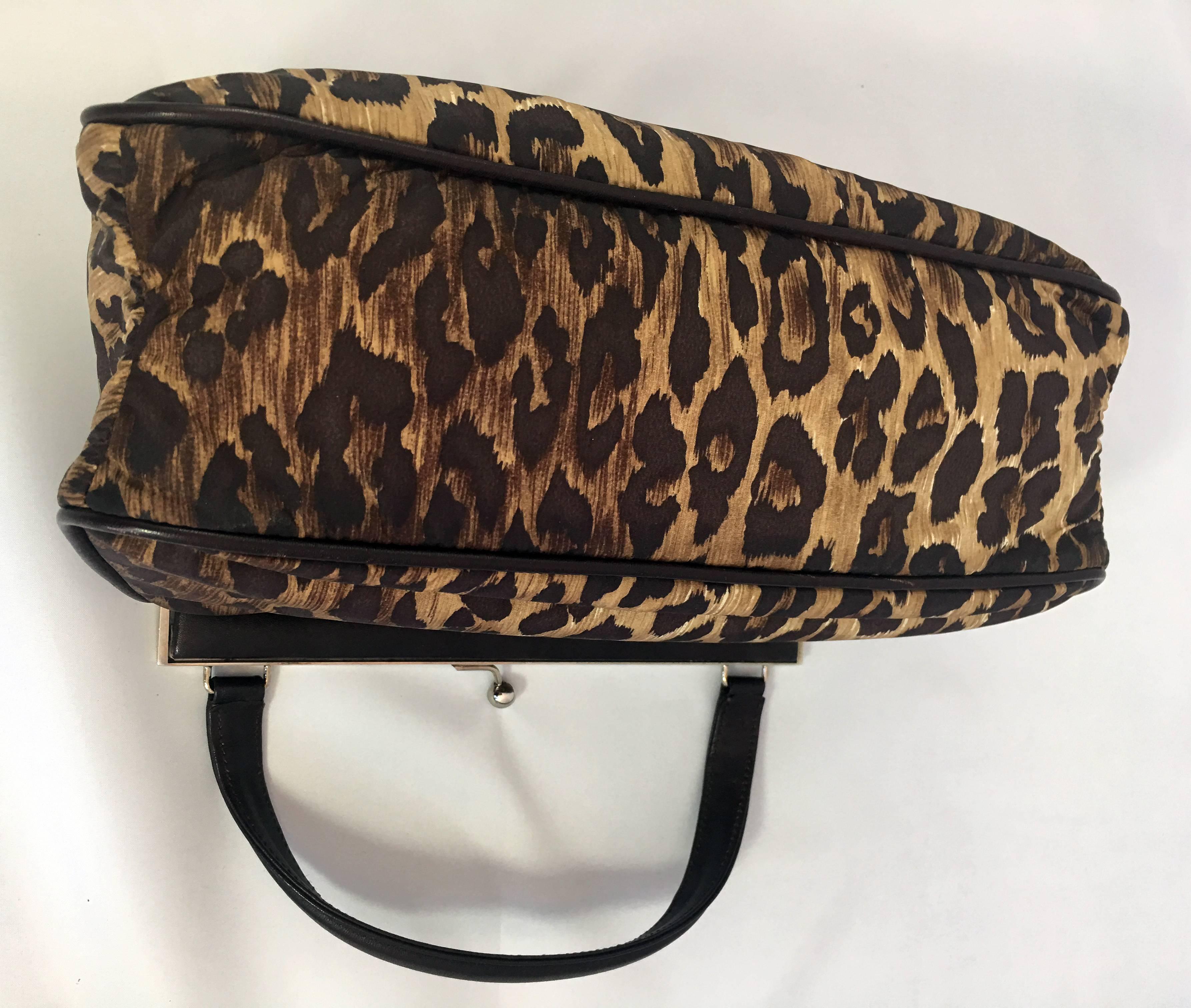 Dolce & Gabbana Women's Sicily Leopard-Print Leather Top Handle Satchel 2