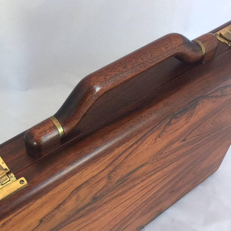 Jeffrey Benjamin Custom Solid Walnut Attache Case Briefcase at 1stDibs ...