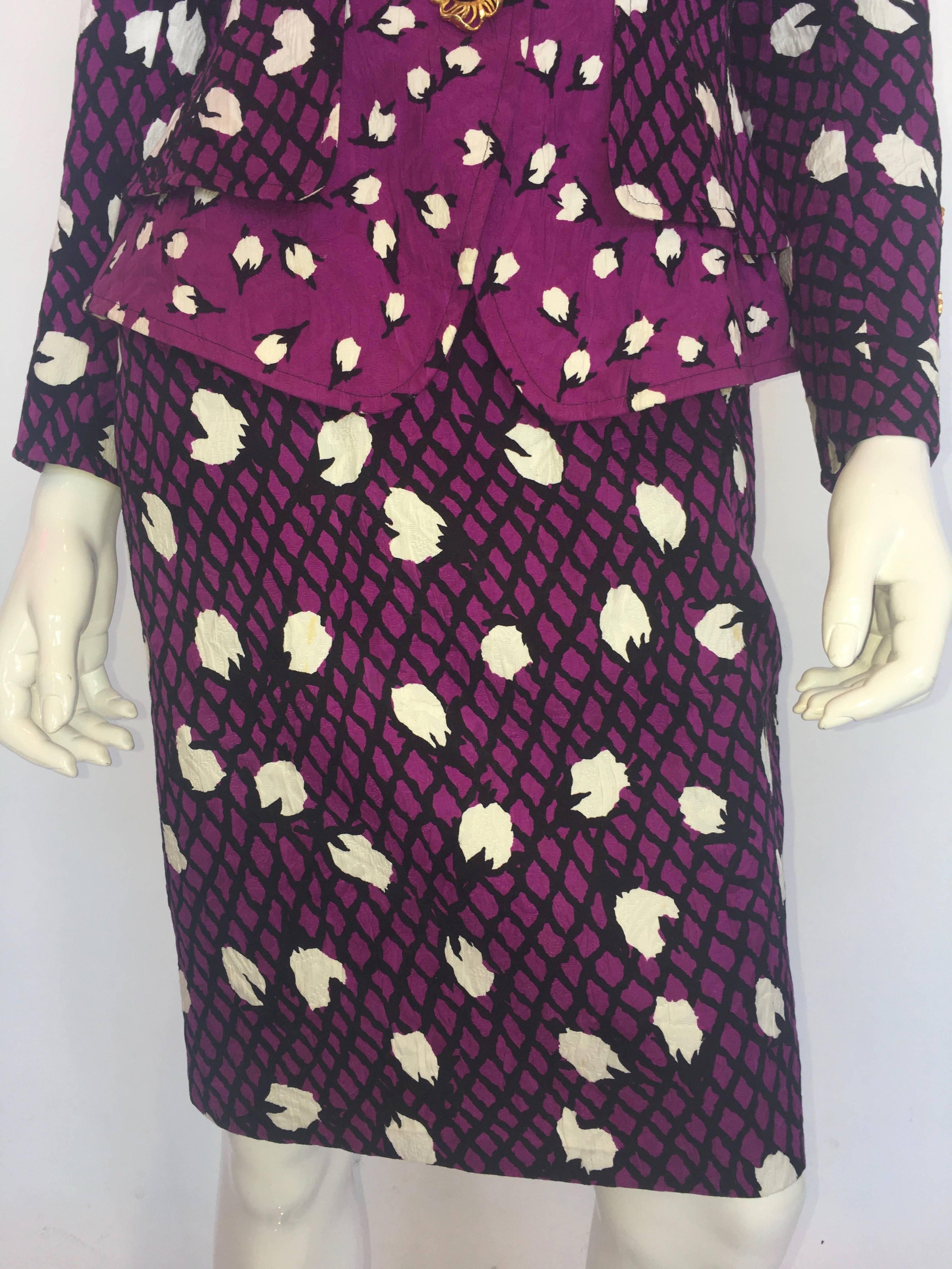 1990s Christian Lacroix 2 Pc Skirt Suit In Good Condition For Sale In Los Angeles, CA