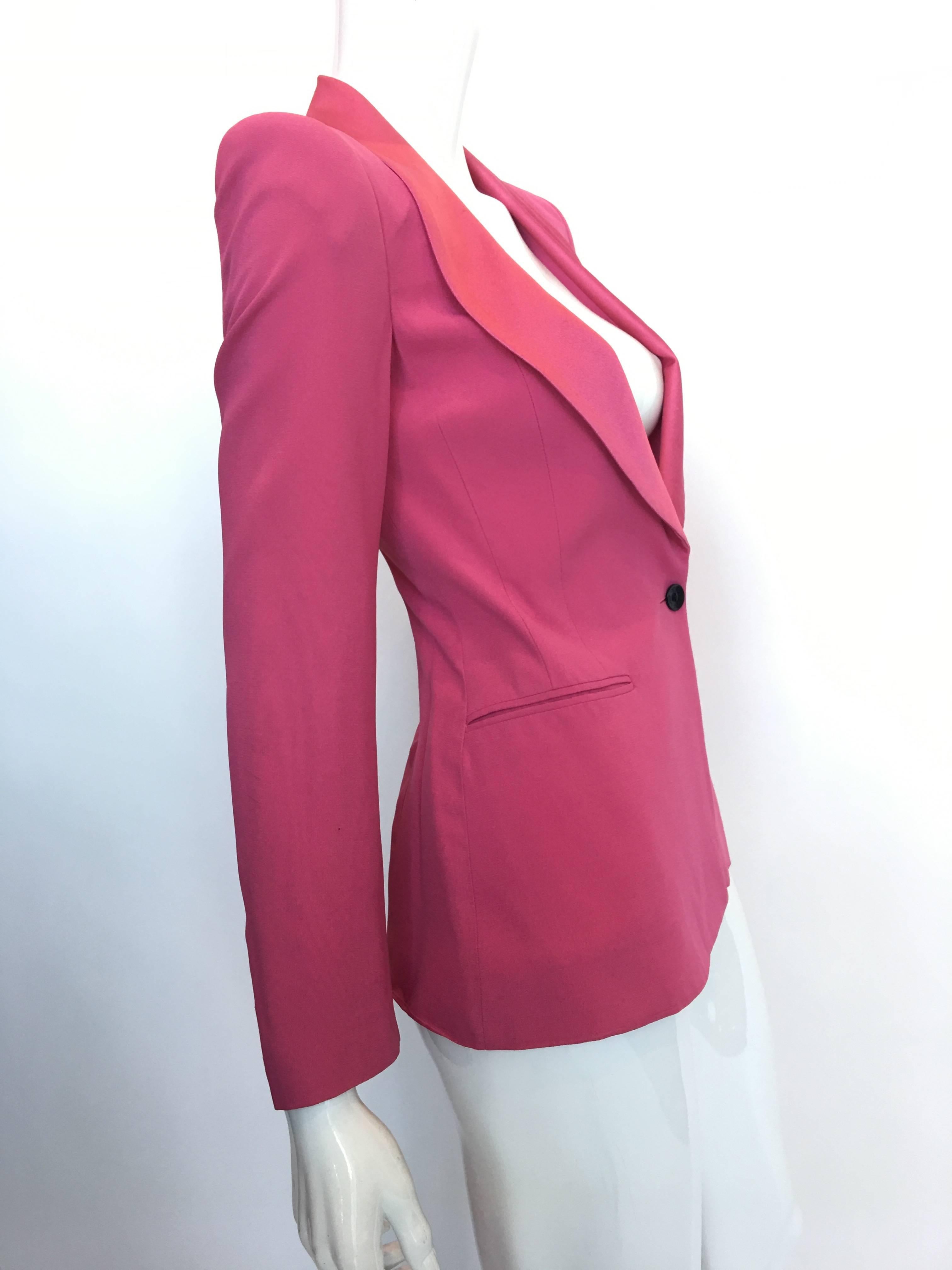 Bella Frued Pink Tux Style Jacket In Good Condition In Los Angeles, CA