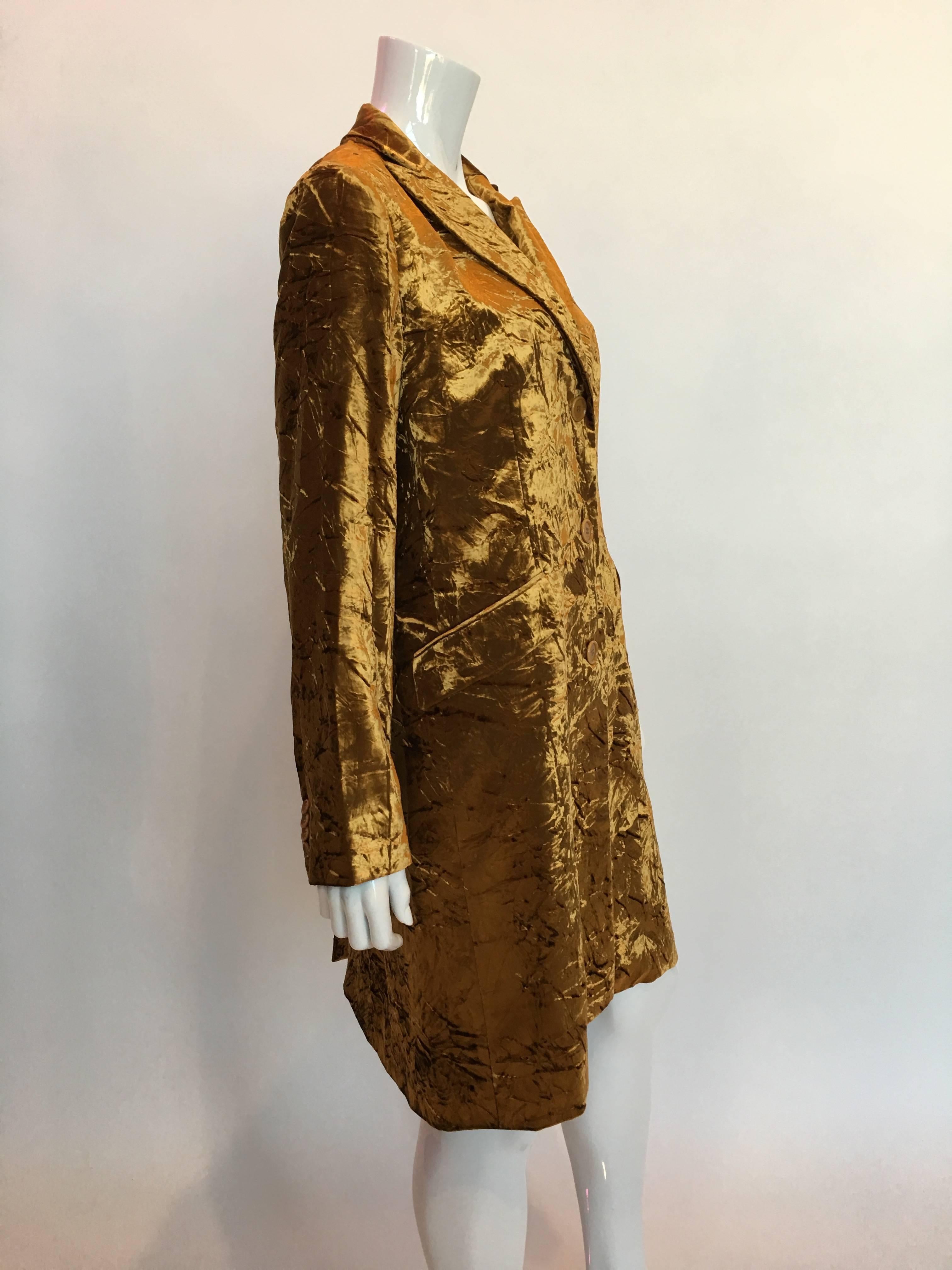 gold velvet coat