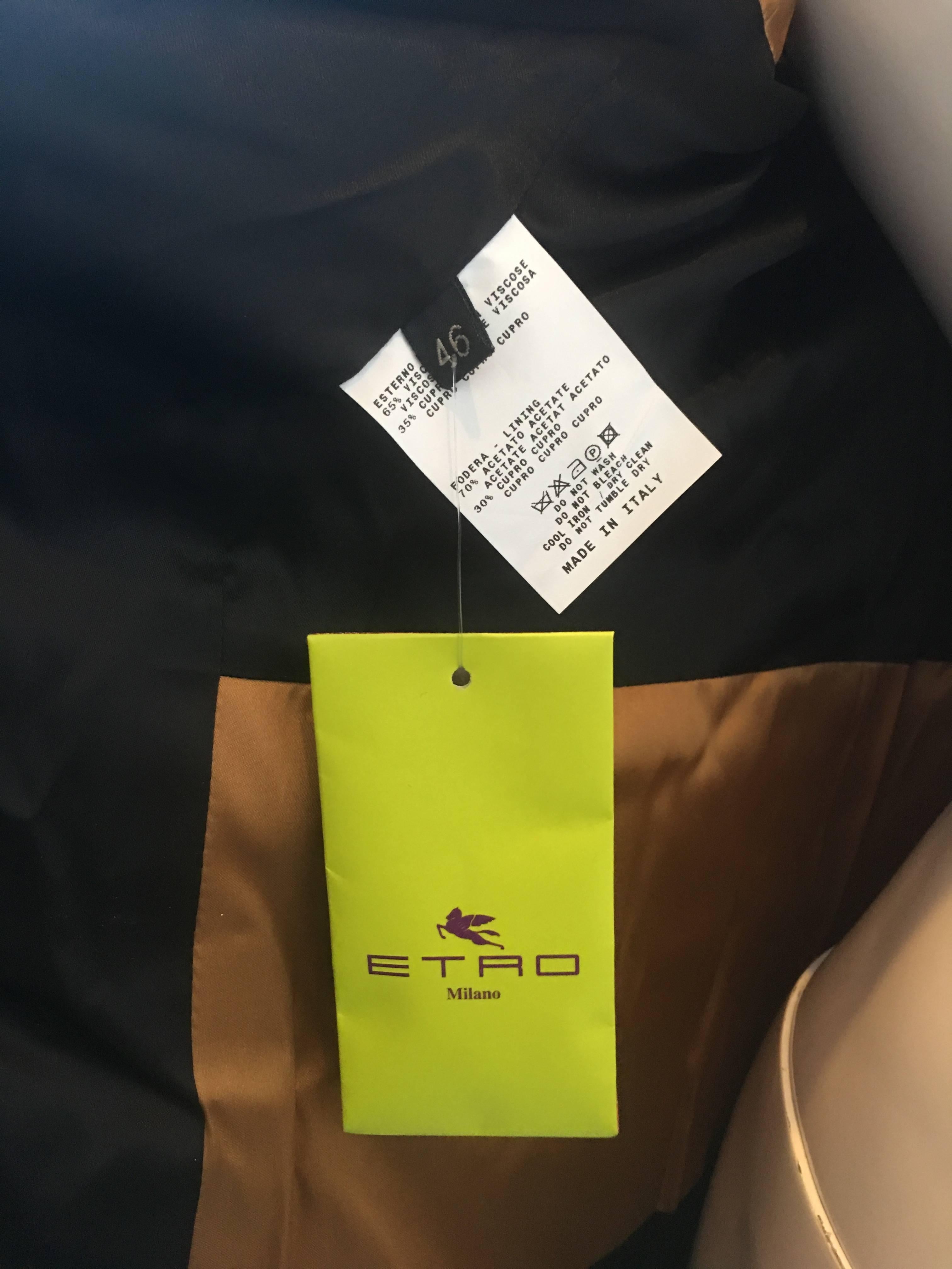 Manteau en velours écrasé or Contemporary Etro en vente 1
