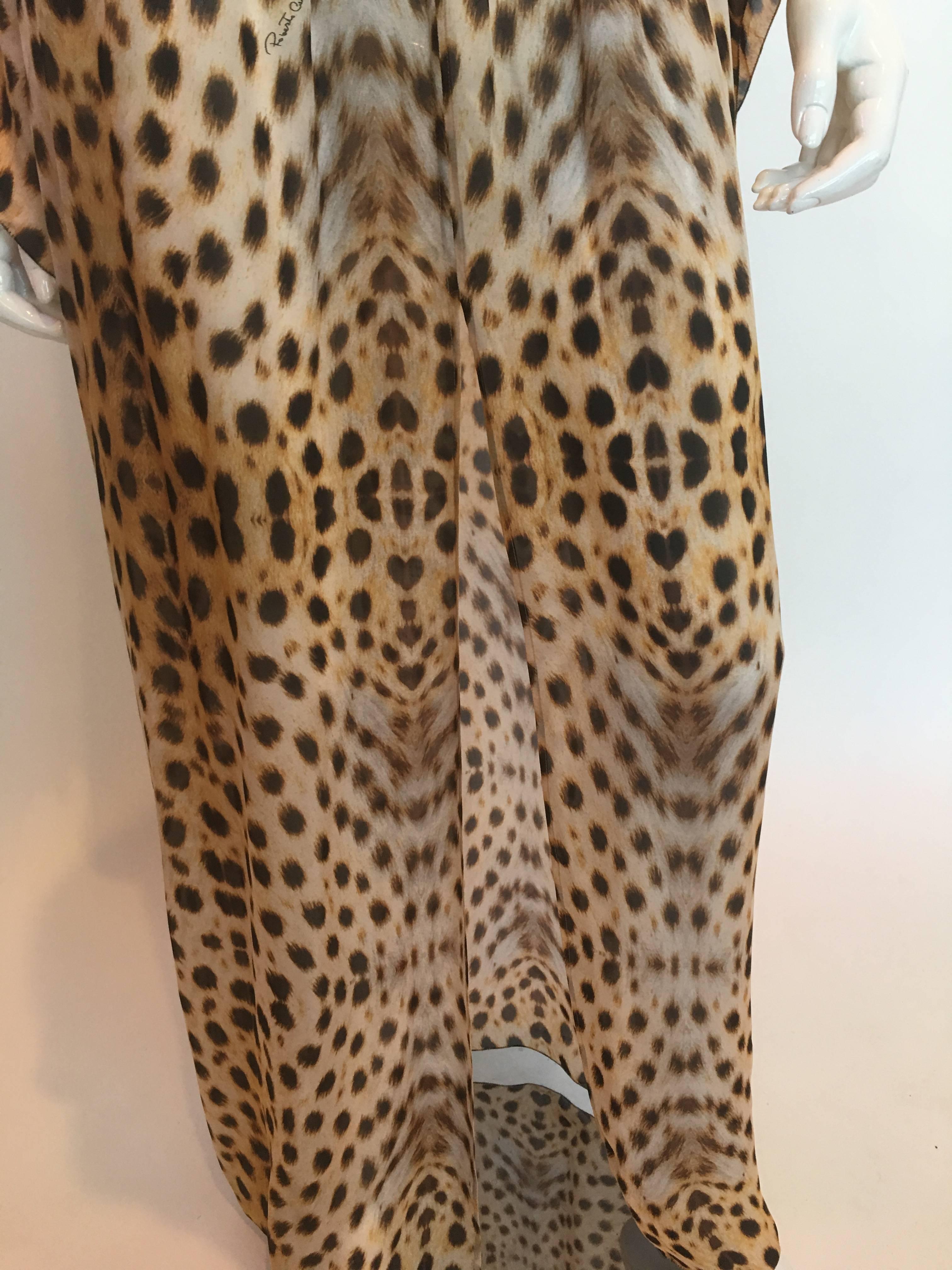 Women's or Men's Roberto Cavalli Silk Leopard Print Dress