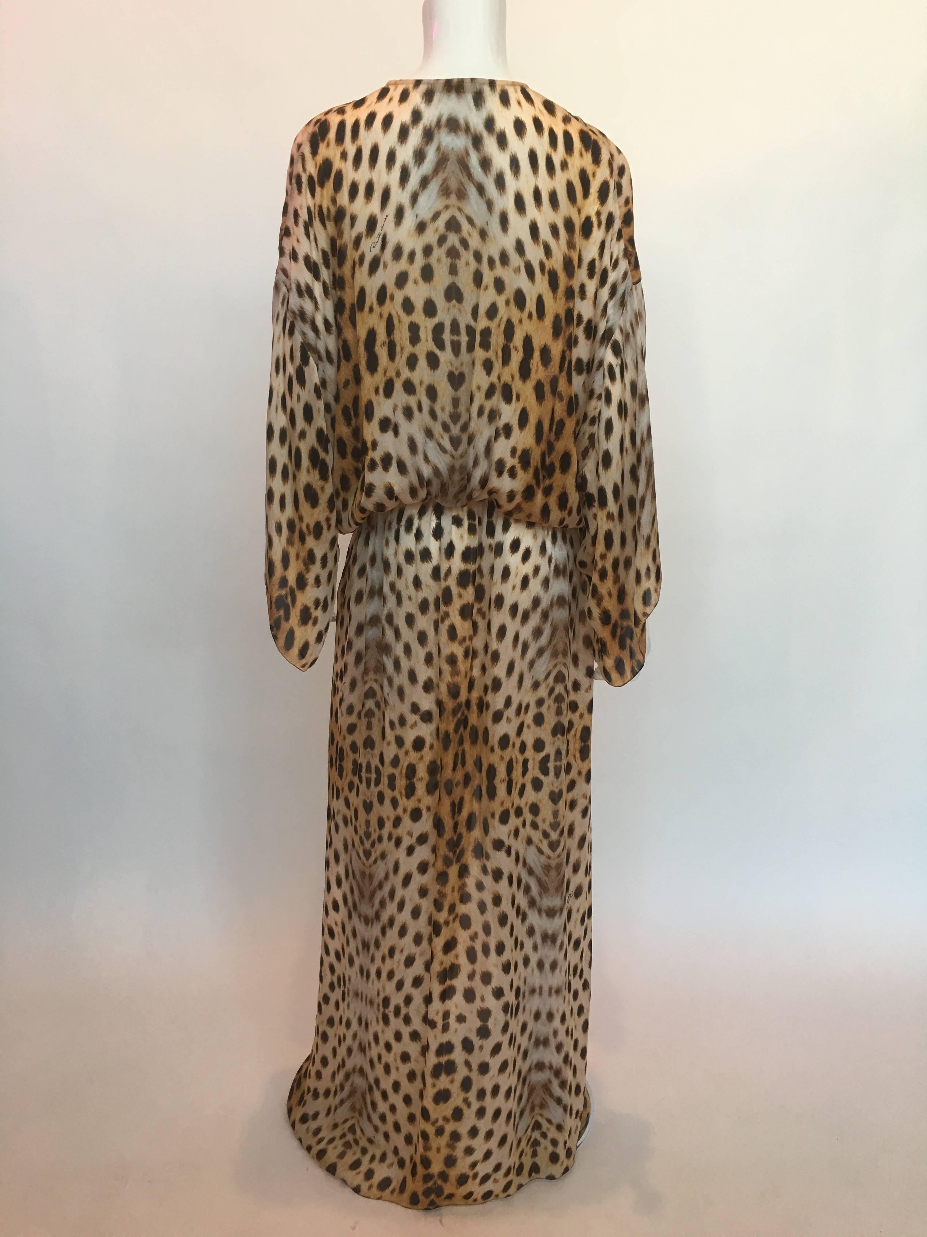 Roberto Cavalli Silk Leopard Print Dress 4